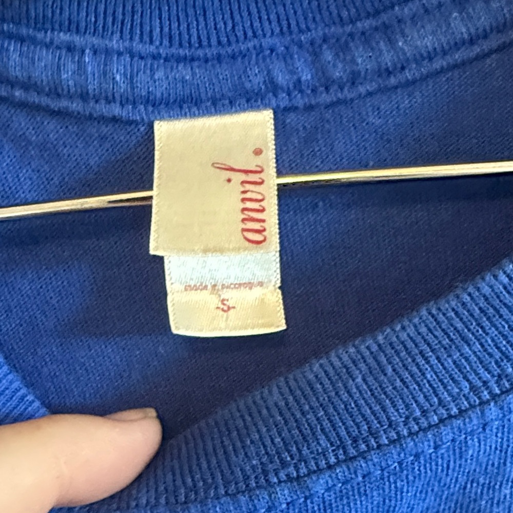 Anvil Blue Tee with Rhinestone F - Picture 6 of 8